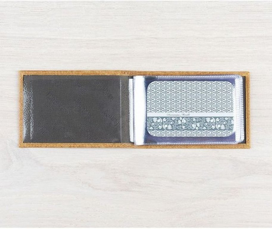 Визитница D.Morelli "Тирамо-2" нат. кожа, цвет горчичный