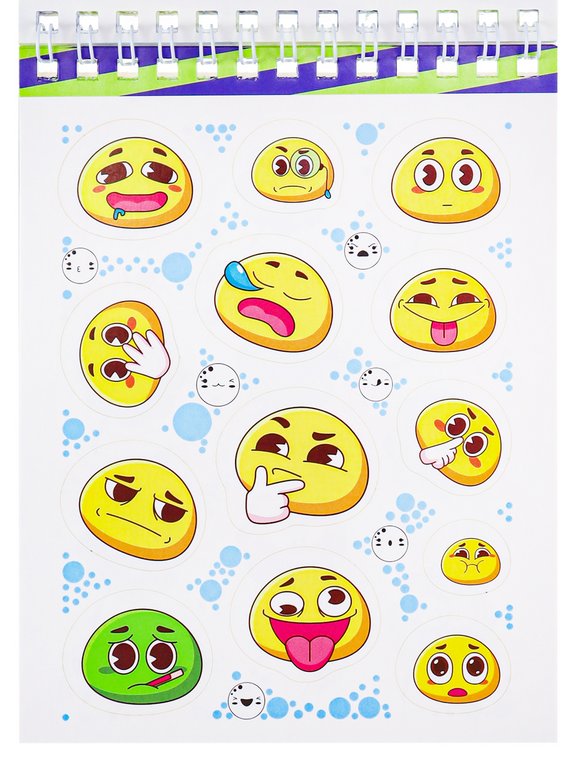 Набор наклеек 150 шт "Мои смайлики" 16л., А6, MILAND
