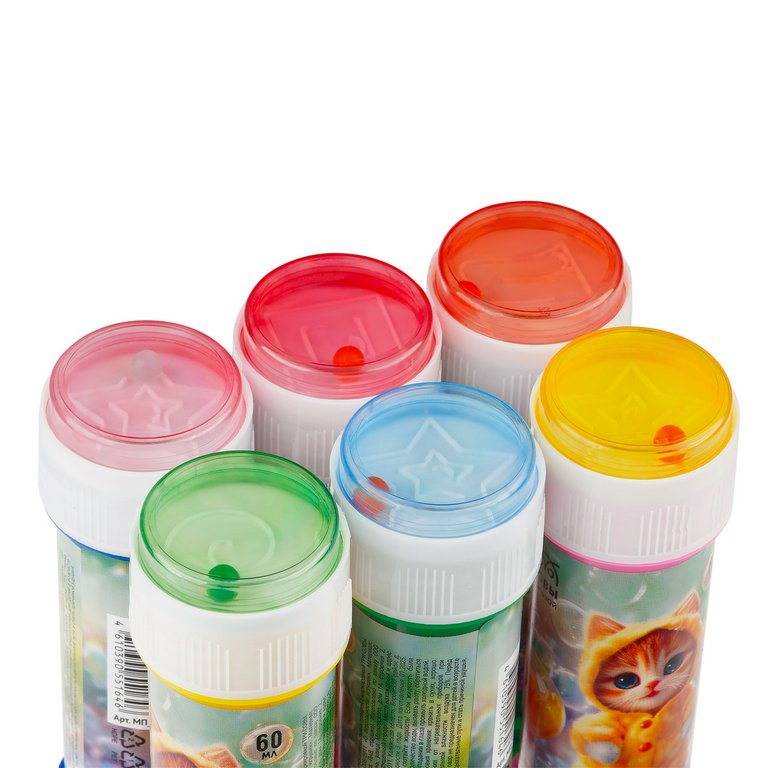 Пузыри мыльные  60мл. ТРИ СОВЫ "Котик" ассорти