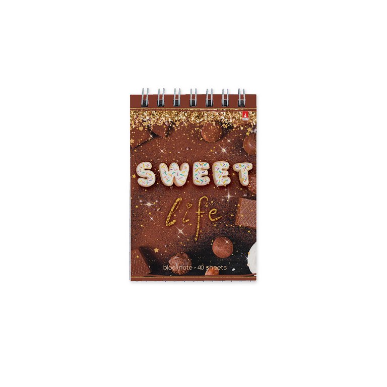 Блокнот А7  40л.,  68*101 мм, на гребне Альт "SWEET LIFE" 5 видов