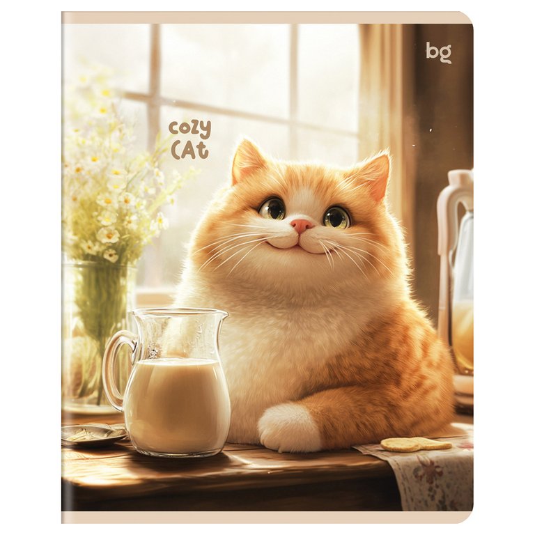 Тетрадь 48 лист кл. А5 на скрепке "Cozy cat" BG