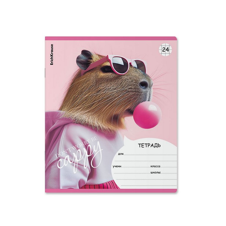 Тетрадь 24 лист кл. А5 "CapyBarbara" 5 видов