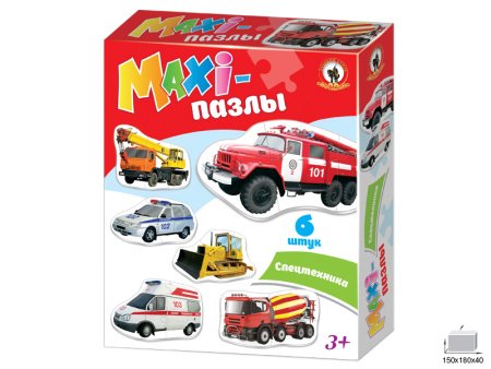 Пазлы MAXI  18 дет. "Спецтехника" Русский стиль