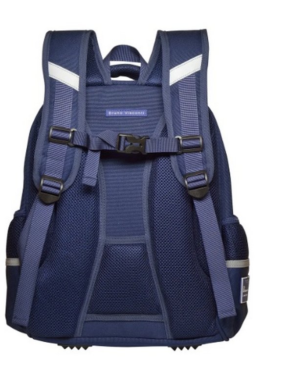 Рюкзак каркасный для девочки Bruno Visconti "КАРИБСКИЕ ЛЕНИВЦЫ" 36*28*17 синий