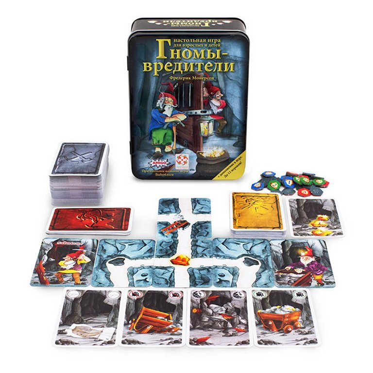 Игра настольная  .8+ с карточками "Гномы-вредители. Делюкс" (2-12 игроков, 30 мин) Стиль жизни