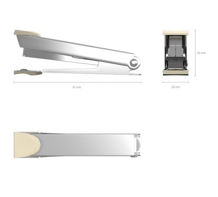 Степлер № 10 до 15л металлический, Erich Krause, серый с антистеплером (глубина 51мм)