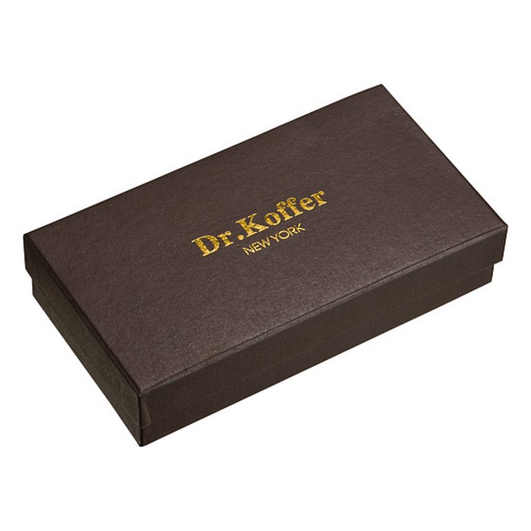 Визитница Dr.Koffer 20,5*12см на 72 визитки, коричневая