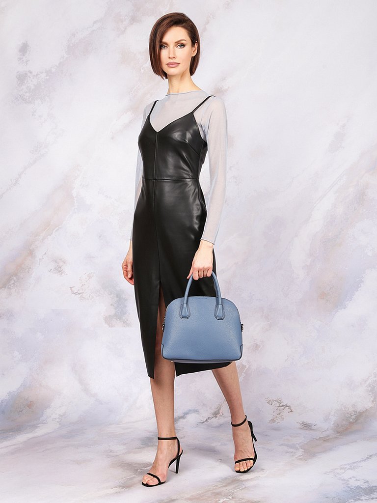 Сумка женская FABRETTI 31*25*13см, нат. кожа, синий