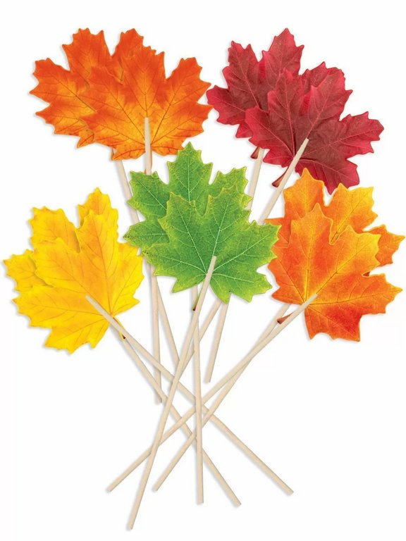 Флажки оформительские "Осенний бал " 100*100мм (набор 10 шт)