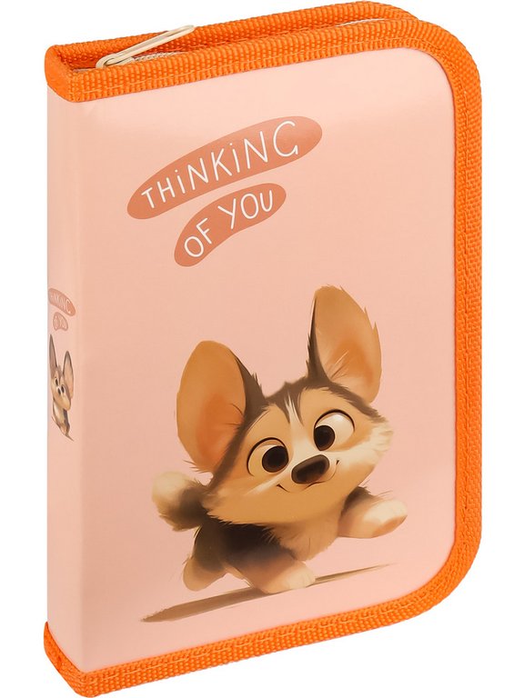 Пенал 1 отд. для девочки Profit "Маленький корги" 190х115 (ламинир.картон)