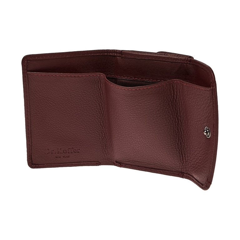 Портмоне Dr.Koffer 9,5*7,5 см, нат. кожа, бордовый