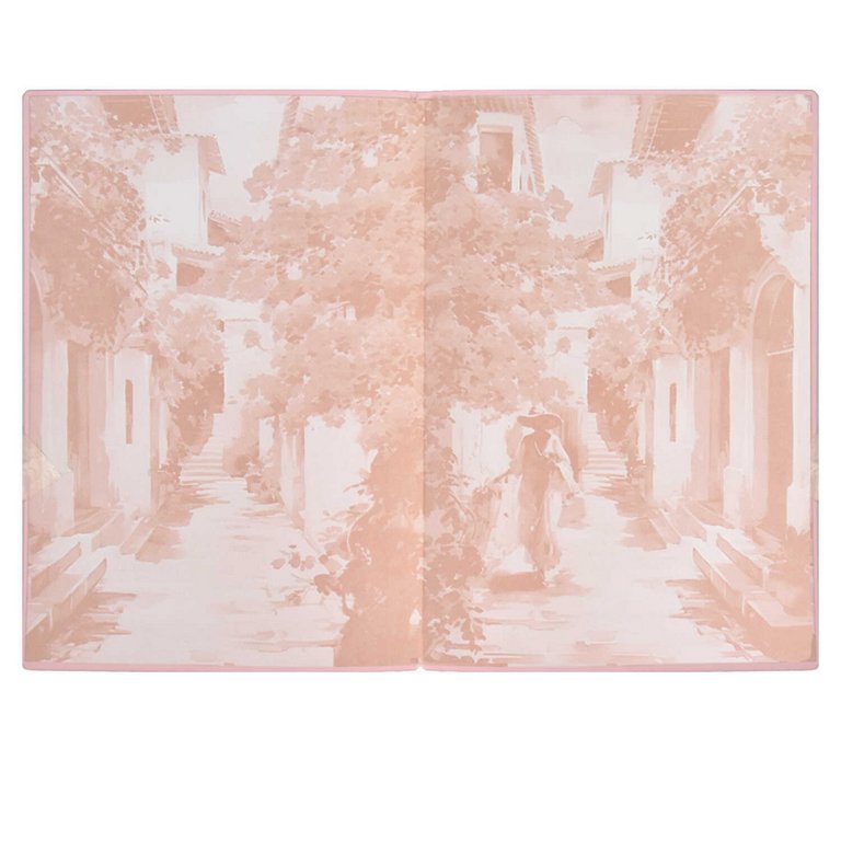 Ежедневник-органайзер без дат А5+ 120л. Escalada "Наппа Девушка с цветвми" кожзам тв. обл. на молнии