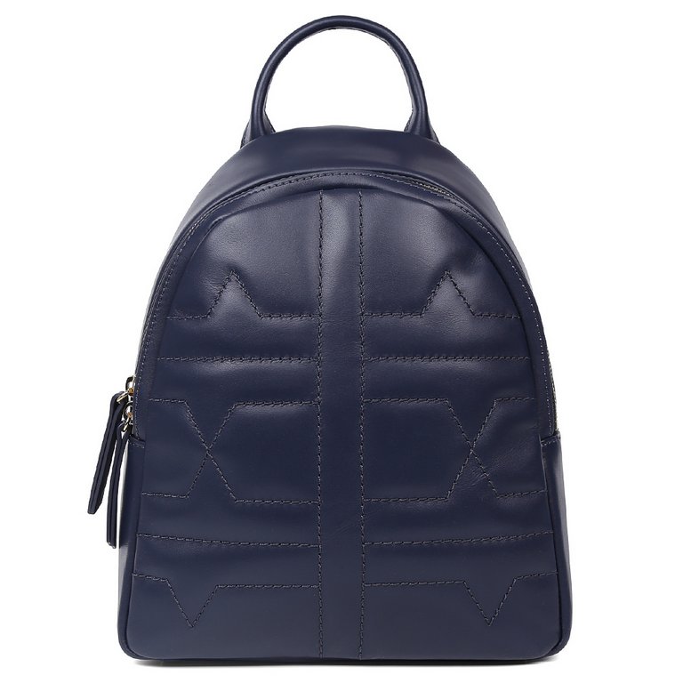 Рюкзак женский LEO VENTONI 25*34*14см, нат. кожа, синий