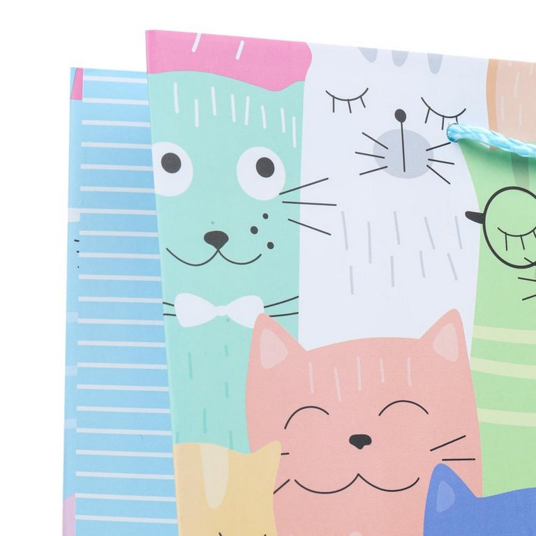 Пакет бумажный 26*32см матовый "Коты" ЧУДО ПРАЗДНИК