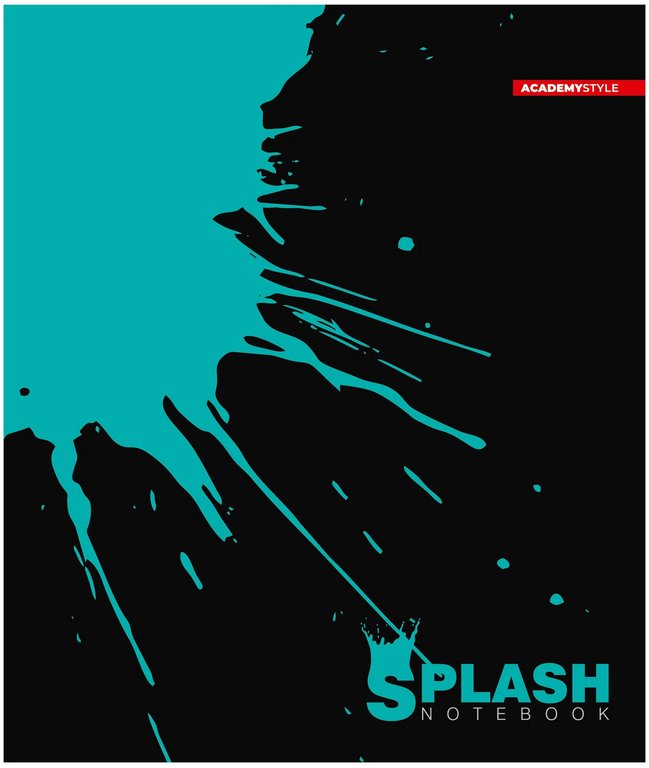 Тетрадь 96 лист кл. А5 на спирали "Цветные брызги"