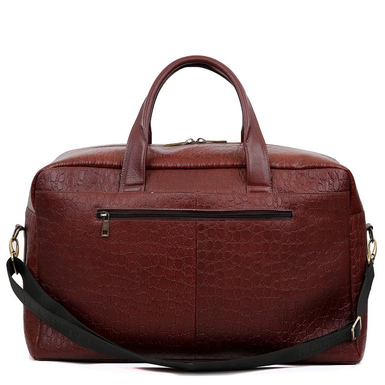 Сумка дорожная FABRETTI 50*30*19, нат. кожа, коричневый