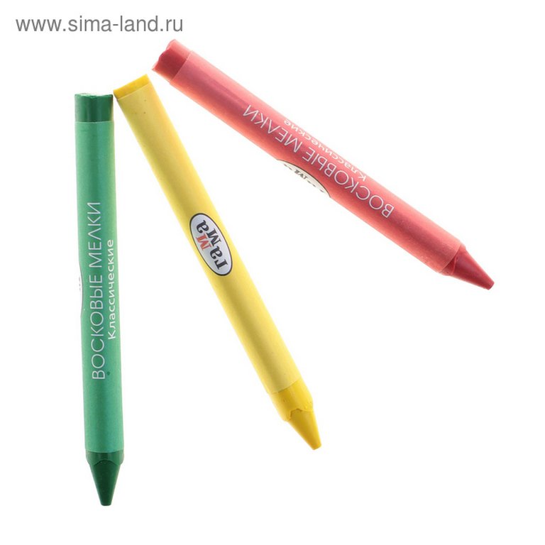 Набор карандашей восковых трехгранных 12 цв. ГАММА "Классические"