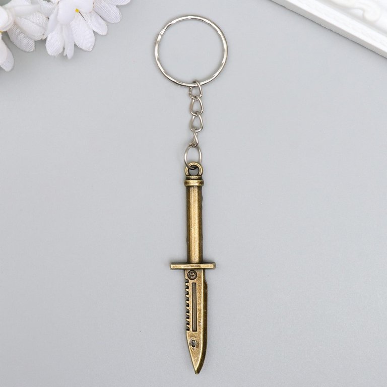 Брелок "Штык", 6 см цв. бронза (металл)