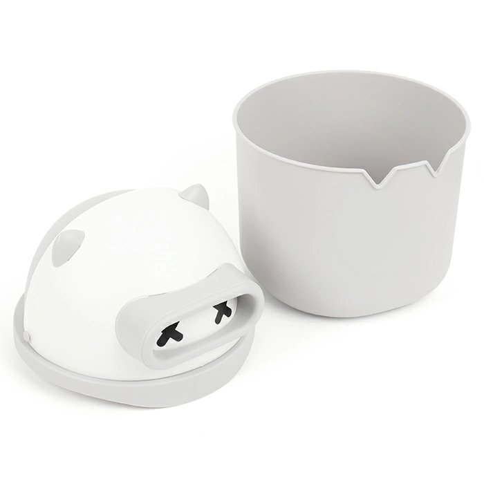 Корзина для мусора настольная светло-серая Darvish