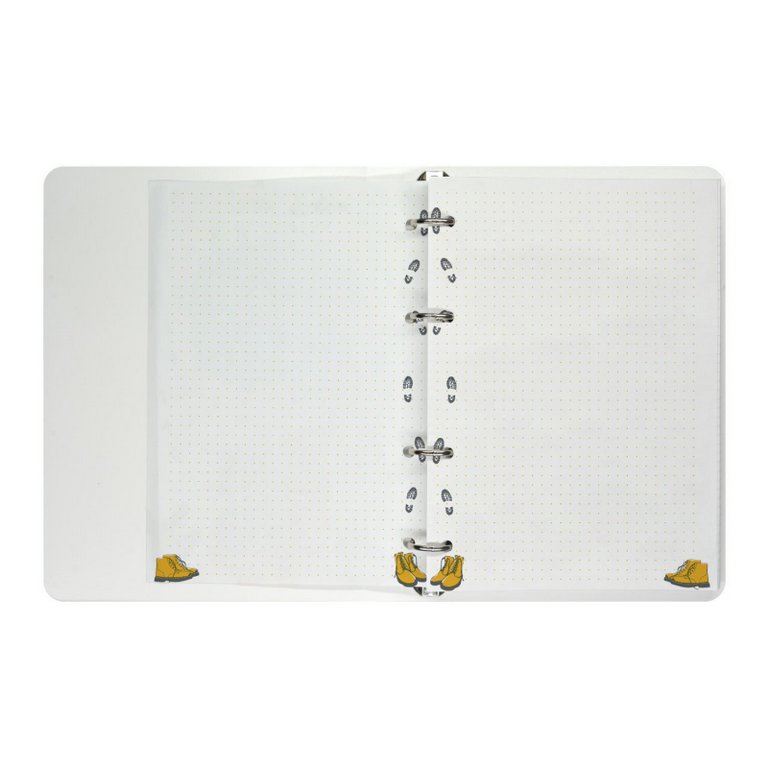 Тетрадь 80 лист в точку А5 на кольцах со сменным блоком "КЕДЫ СИНИЕ"