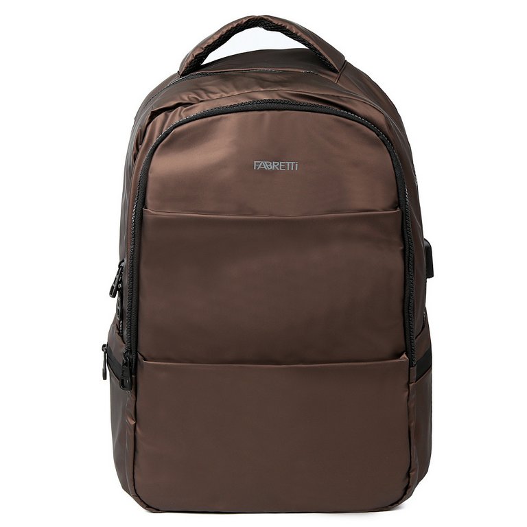 Рюкзак FABRETTI нейлон, 28X45X14см., коричневый, муж.