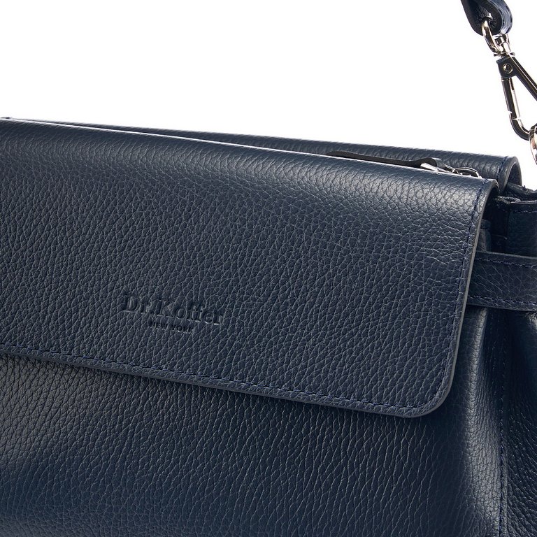 Сумка женская Dr.Koffer 26х17х9см см, нат.кожа синий