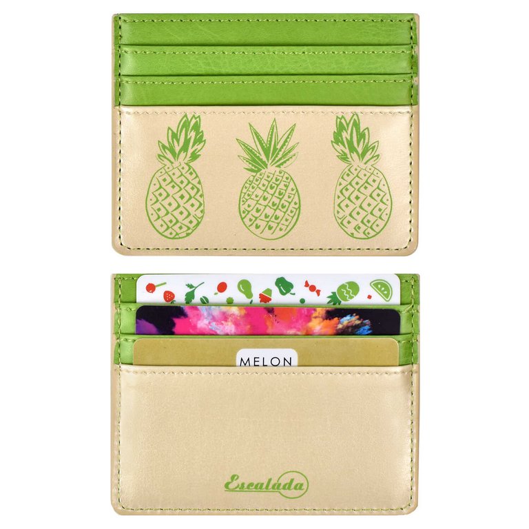 Карман для кредитных, дисконтных карт, пропусков, бежевый/салатовый 6 отделений кожзам