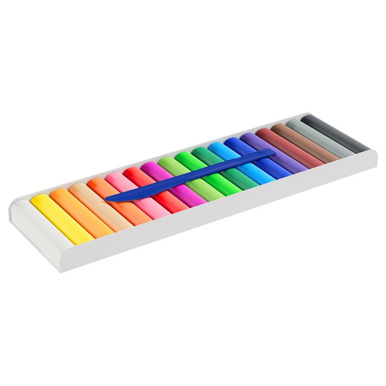 Пластилин восковой 18 цв. 216 гр. Гамма "Пчелка" со стеком