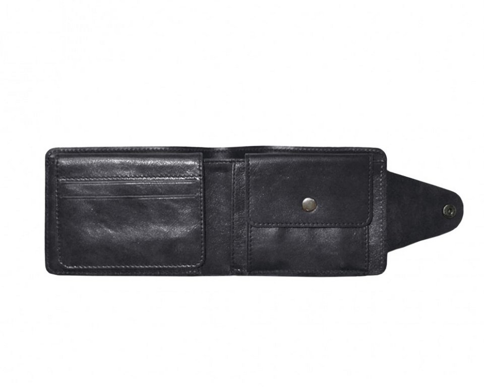 Портмоне мужское Форсаж-9, с RFID-защитой, нат. кожа, черный (с монетником)