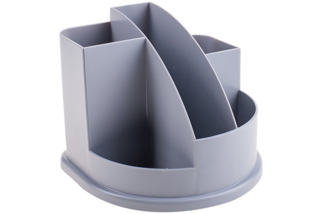 Подставка наст д/канц. принадлеж. Стамм "Авангард" 5 отд. серый (полистирол)