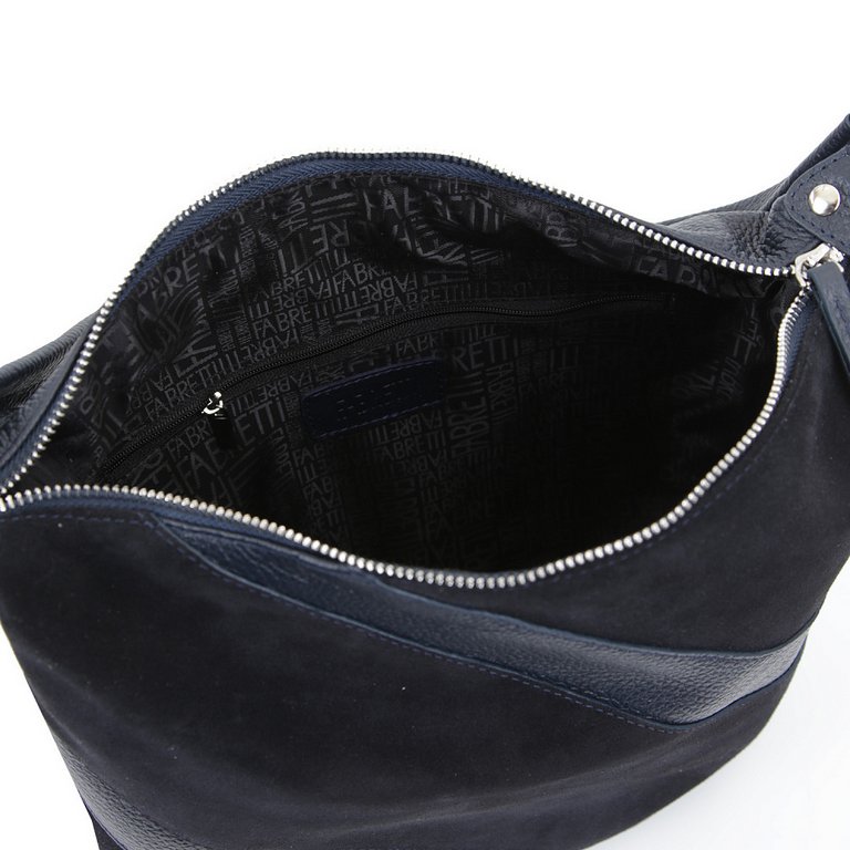 Сумка женская FABRETTI 27*26*11см, нат. кожа, синий