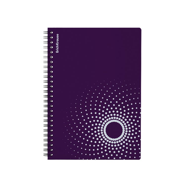 Тетрадь 80 лист кл. А5 на спирали "Marsalа" с пластиковой обложкой, цв. фиолетовый ErichKrause