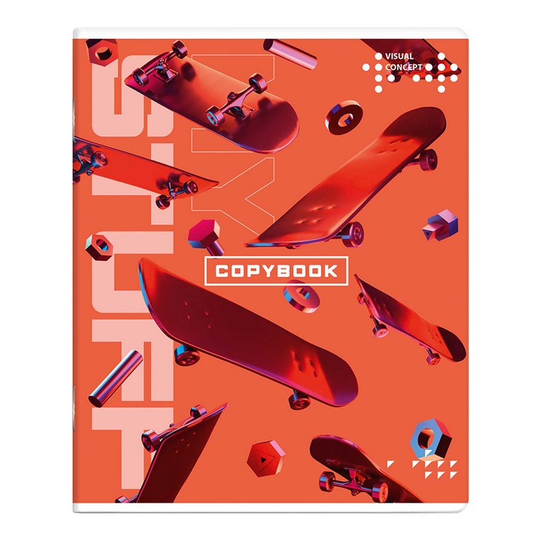 Тетрадь 96 лист кл. А5+ на скрепке "ЯРКИЕ ДЕТАЛИ" 5 ВИДОВ