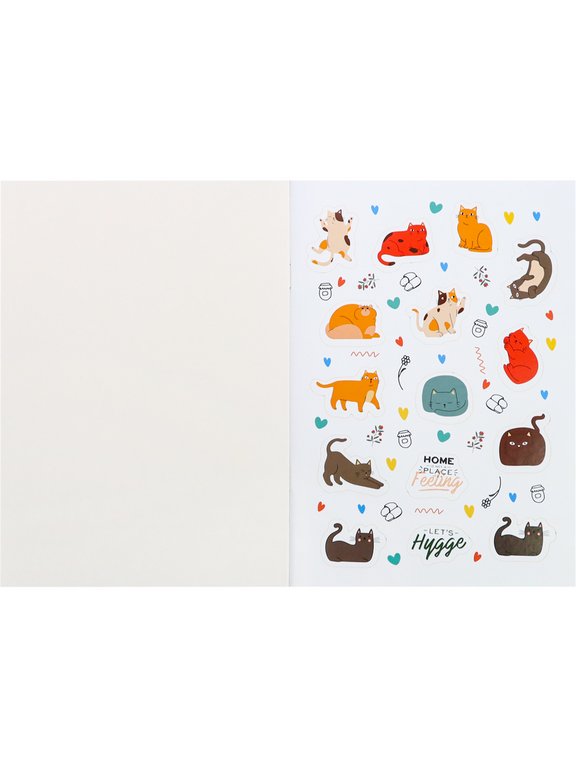 Набор наклеек 220 шт, "Хюгге и кошечки"  MILAND