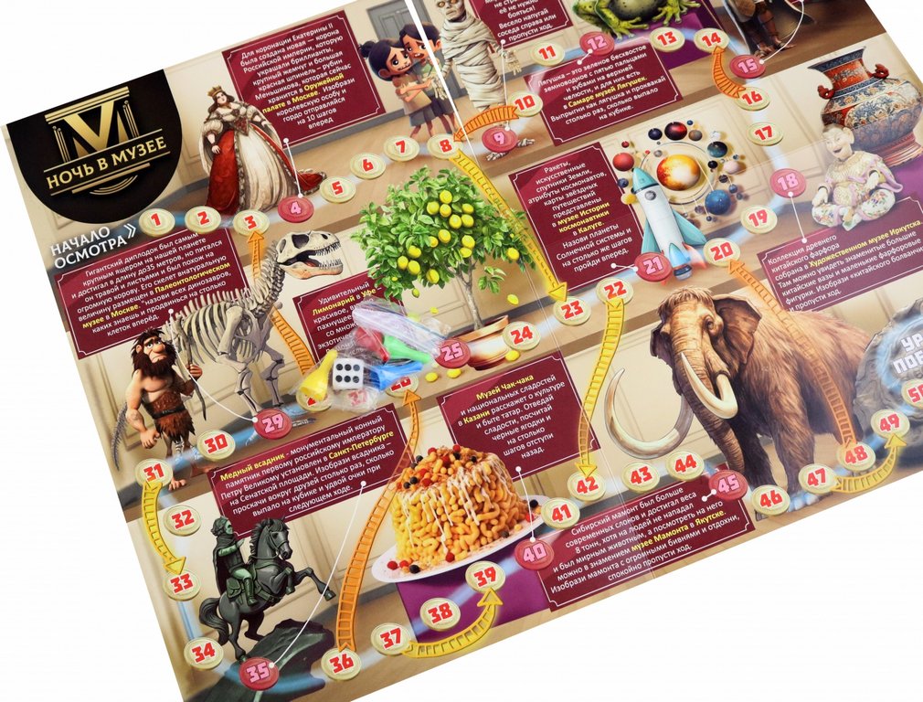 Игра настольная  Ходилка с викториной "Ночь в музее" Фантазёр