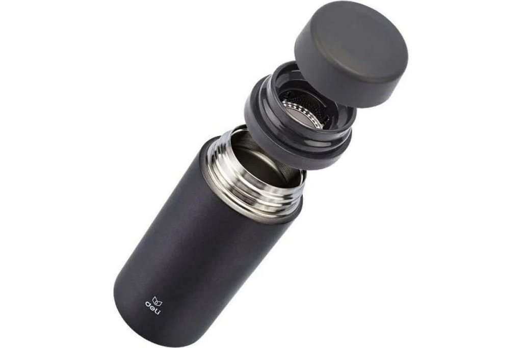 Термос Deli "DK GRAY" 420 мл темно-серый