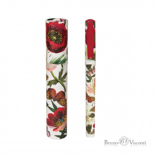 Ручка шариковая Bruno Visconti "Flora. flowers"  в футляре (картон), корпус ассорти (стерж.132мм)
