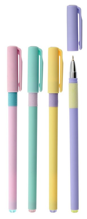 Ручка шариковая LOREX "Slim Soft Grip" 0,5мм синяя (стерж140мм, линия 0,3мм) игольч. (ассорти)
