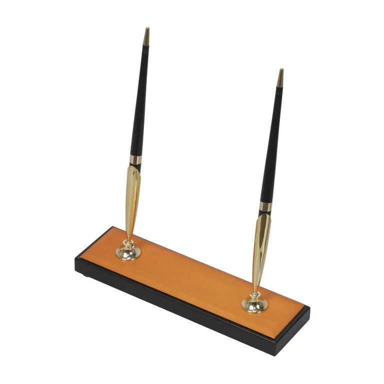 Набор настольный дерево  8 предметов "Good Sunrise" цвет черный/оранжевый