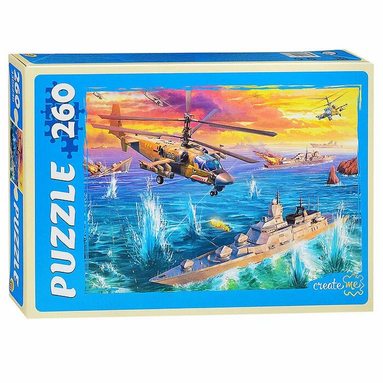Пазлы  260 дет. "Морской бой" Рыжий КОТ