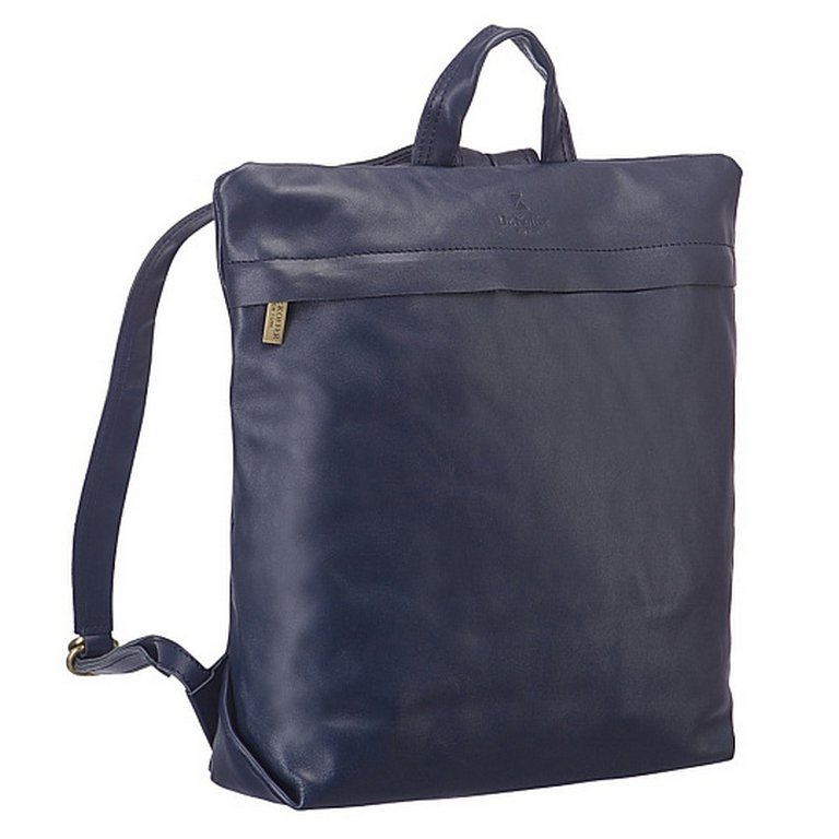 Рюкзак женский Dr.Koffer 32X38X15 см, нат.кожа, синий