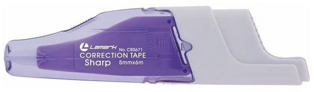 Корректирующая лента в диспен. 5 мм х 6 м, автоматическая, Lamark Sharp,