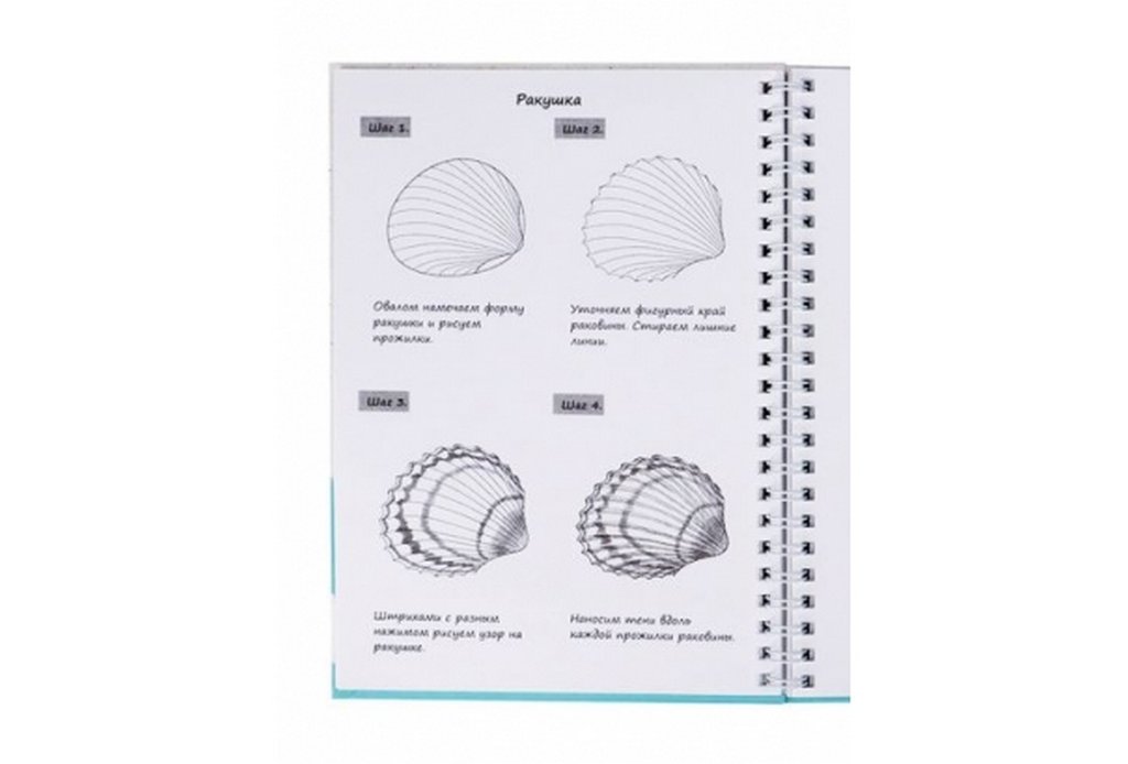 Блокнот с темат. содержанием А5 64л 148*210мм, тв. обл. на гребне "РИСУЙ ЛЕГКО! ВОДНЫЙ МИР"