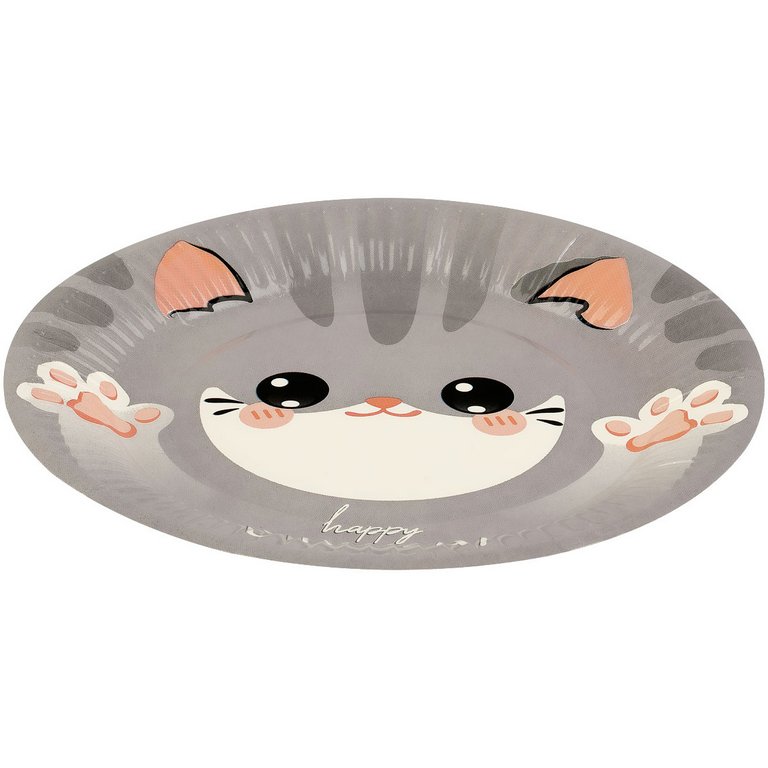 Тарелка картон d180  6 шт/уп "Kitten" MESHU
