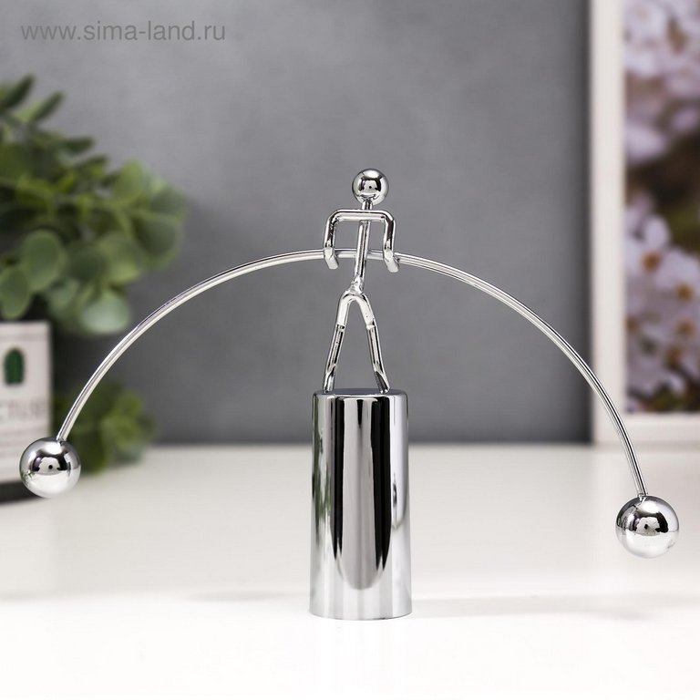 Маятник "Штангист" 11х18х2,7 см (металл)