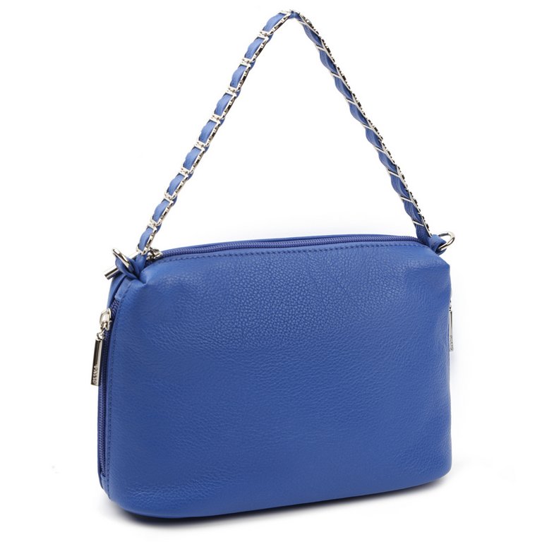 Сумка женская Palio, 26х17х10 см, нат. кожа, синий