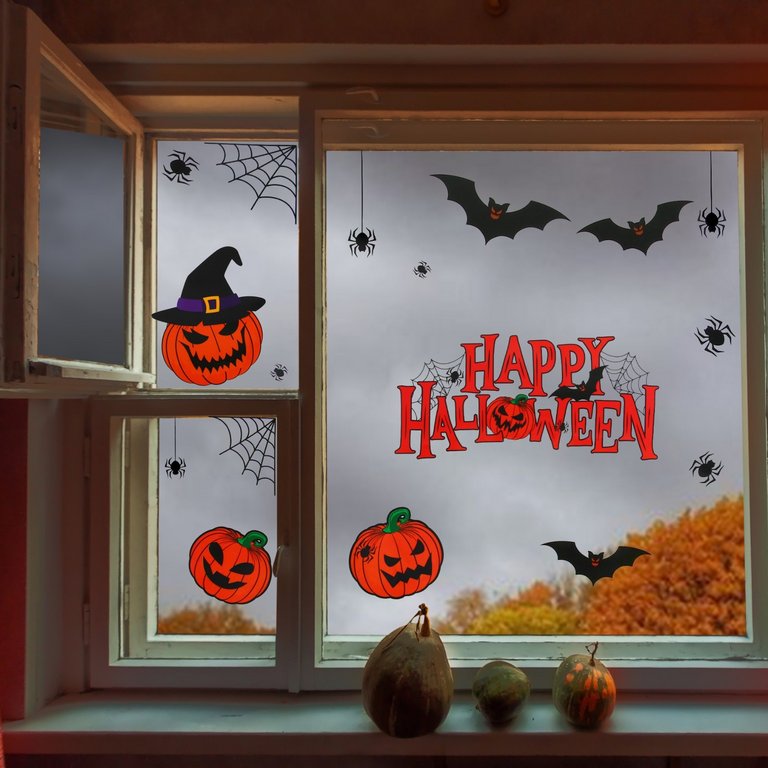 Наклейки декоративные  Happy Halloween "Тыква" 29,7*42 см