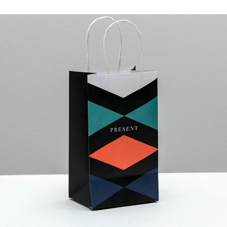 Пакет бумажный 12*21см крафт "Present"