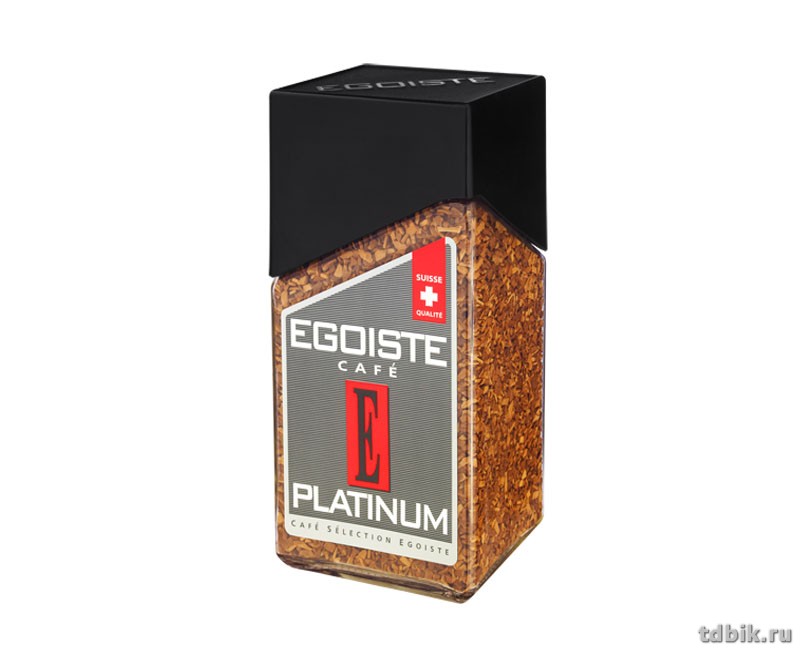 Кофе растворимый Egoiste Platinum в стеклянной банке 100гр сублимированный (крепкий)