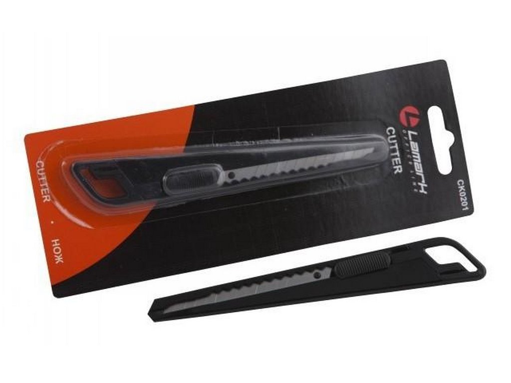 Нож канцеляр. шир. 0,9 см, метал. корпус Lamark